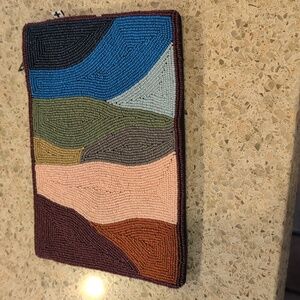 INK+ALLOY Beaded Zippered Clutch